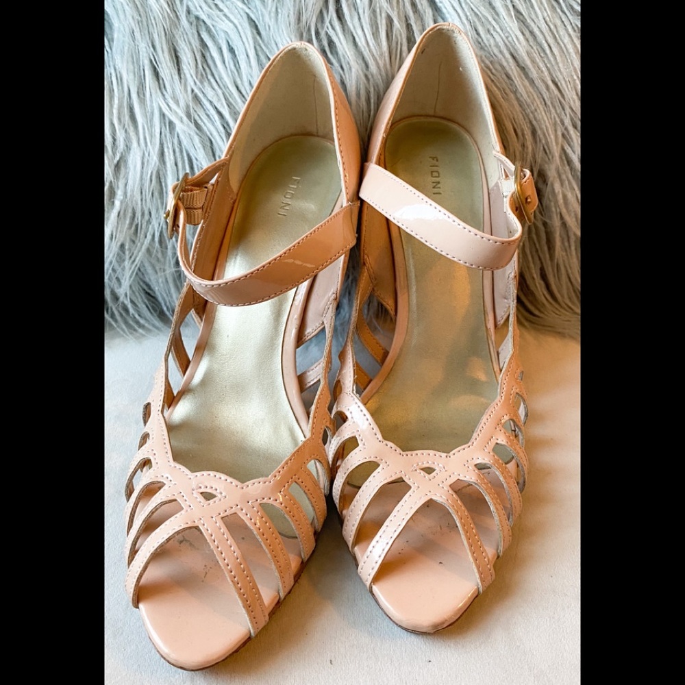 Pale Pink Open Toe Heels